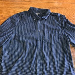 Dark Blue Speckled Dress Shirt